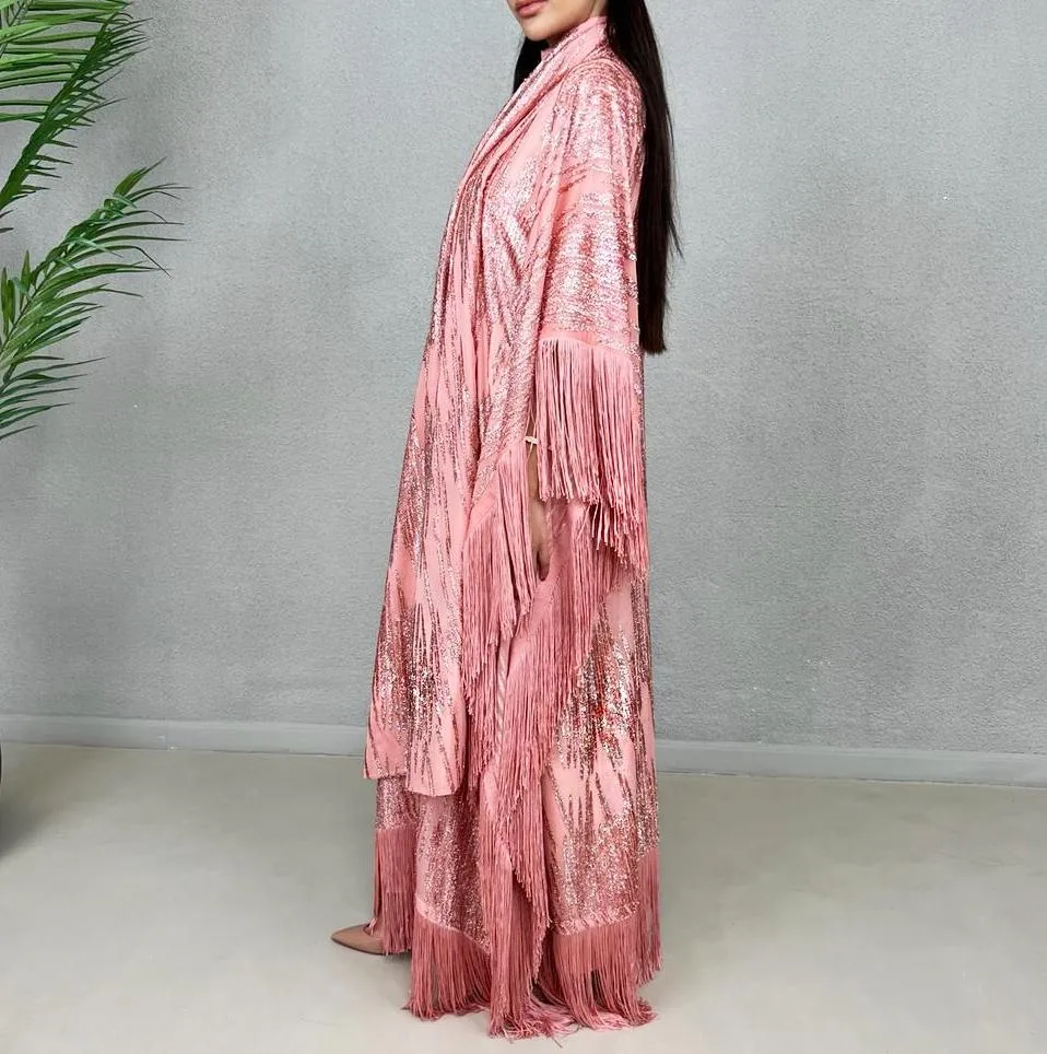 SS22 WATERMELON CHIFFON KAFTAN