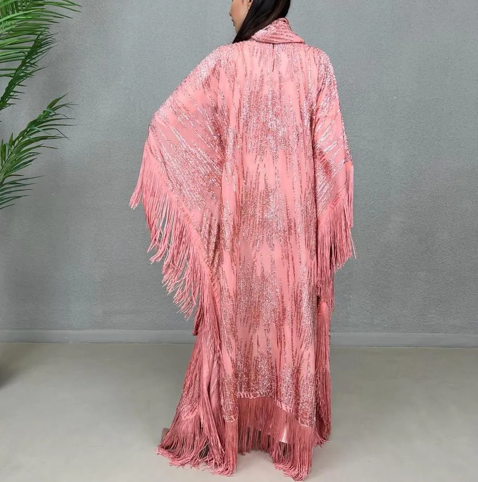SS22 WATERMELON CHIFFON KAFTAN