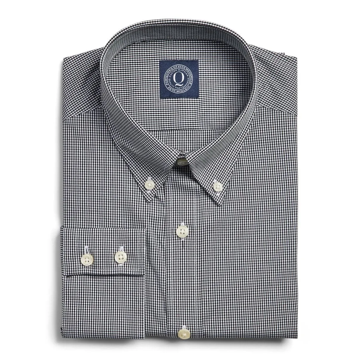 Stretch Gingham - Black