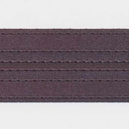 Stripe Satin Ribbon #105 Steel Black
