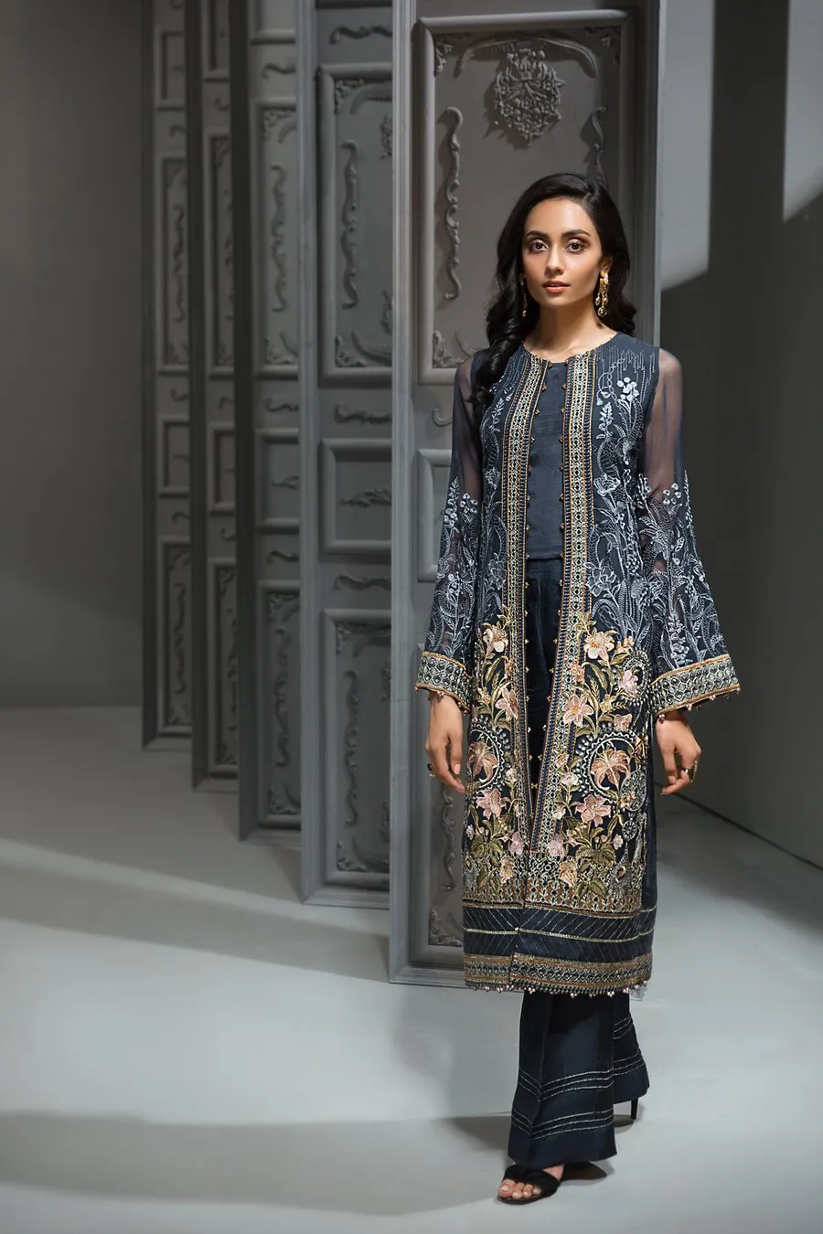 Stylish Pakistani Chiffon Designer Dress for Party #J4352