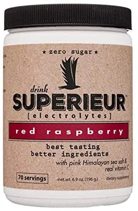 Superieur Electrolytes - Fresh Red Raspberry Flavor (Canister)