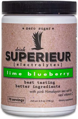 Superieur Electrolytes - Lime Blueberry Flavor (Canister)