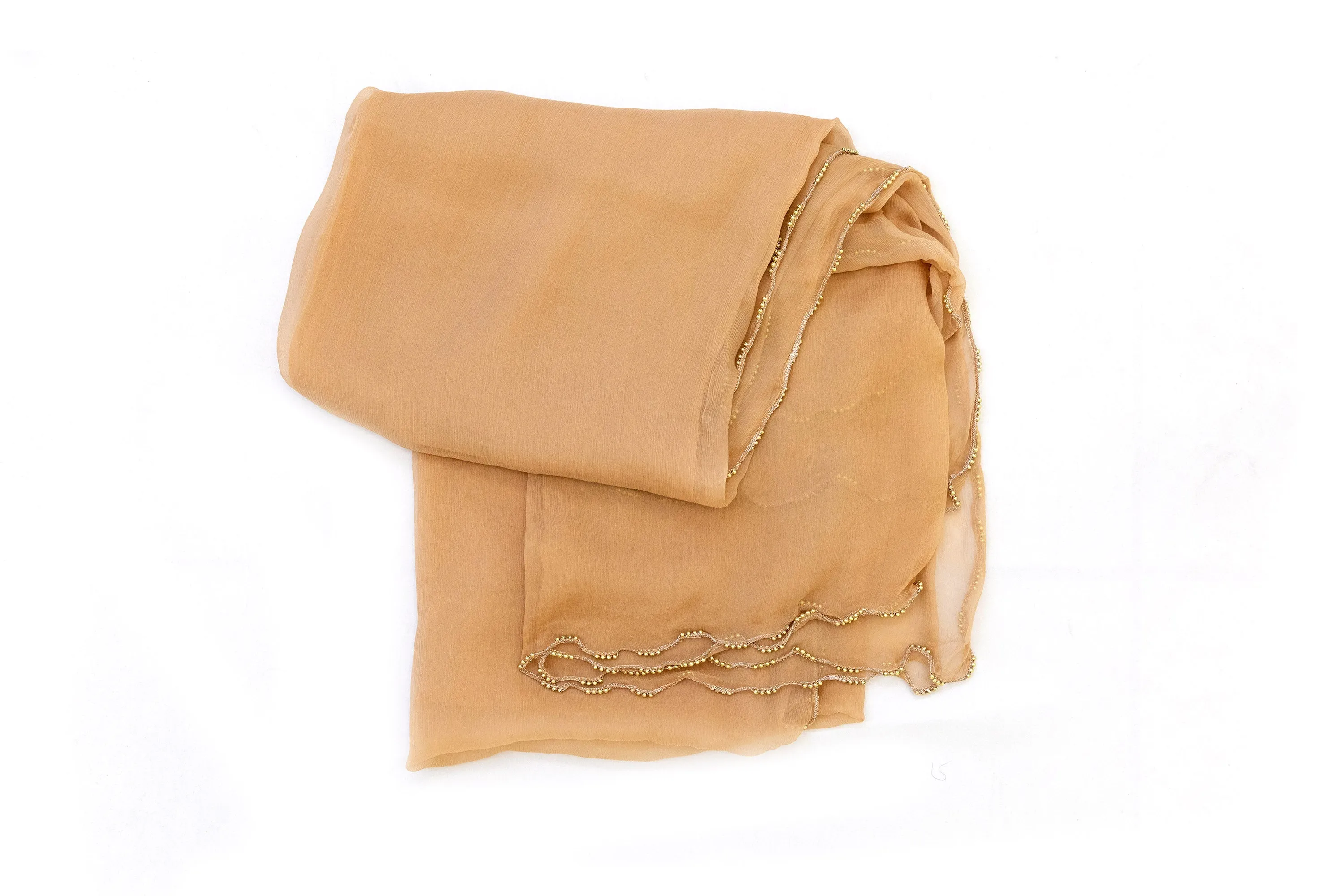 Tan Chiffon Dupatta - Scarf