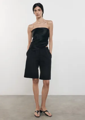 Textured Satin Scarf Top