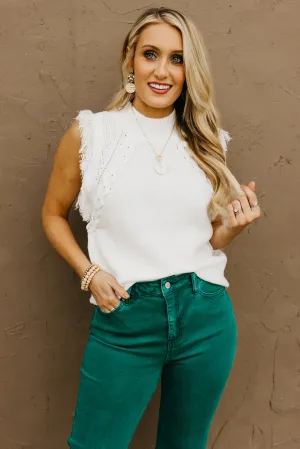 The Kingston Woven Tasseled Sleeveless Sweater