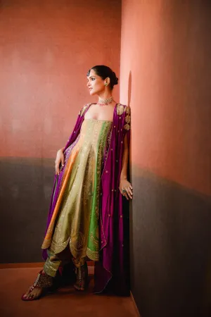 The Paan Pista Anarkali Set