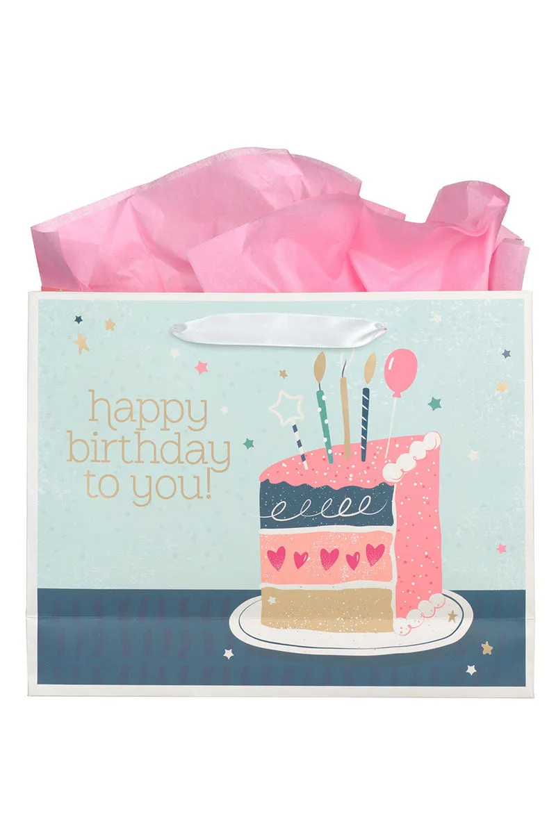 This is the Day Birthday Cake Large Landscape Gift Bag