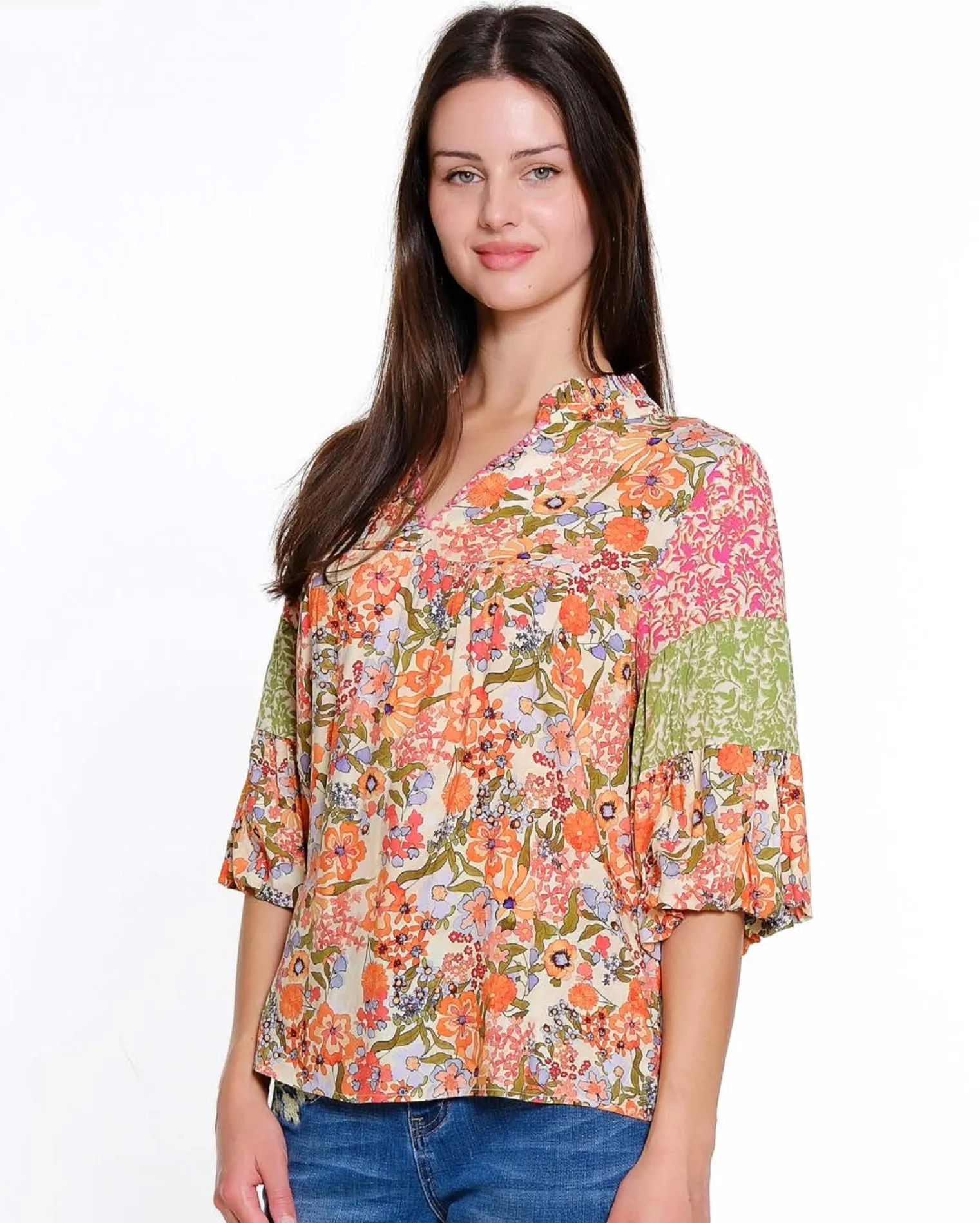 Tiered Sleeve Blouse