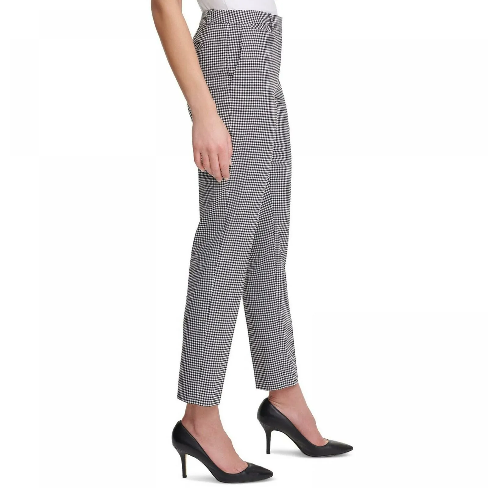 Tommy Hilfiger Women's Gingham Slim Straight Ankle Dress Pants