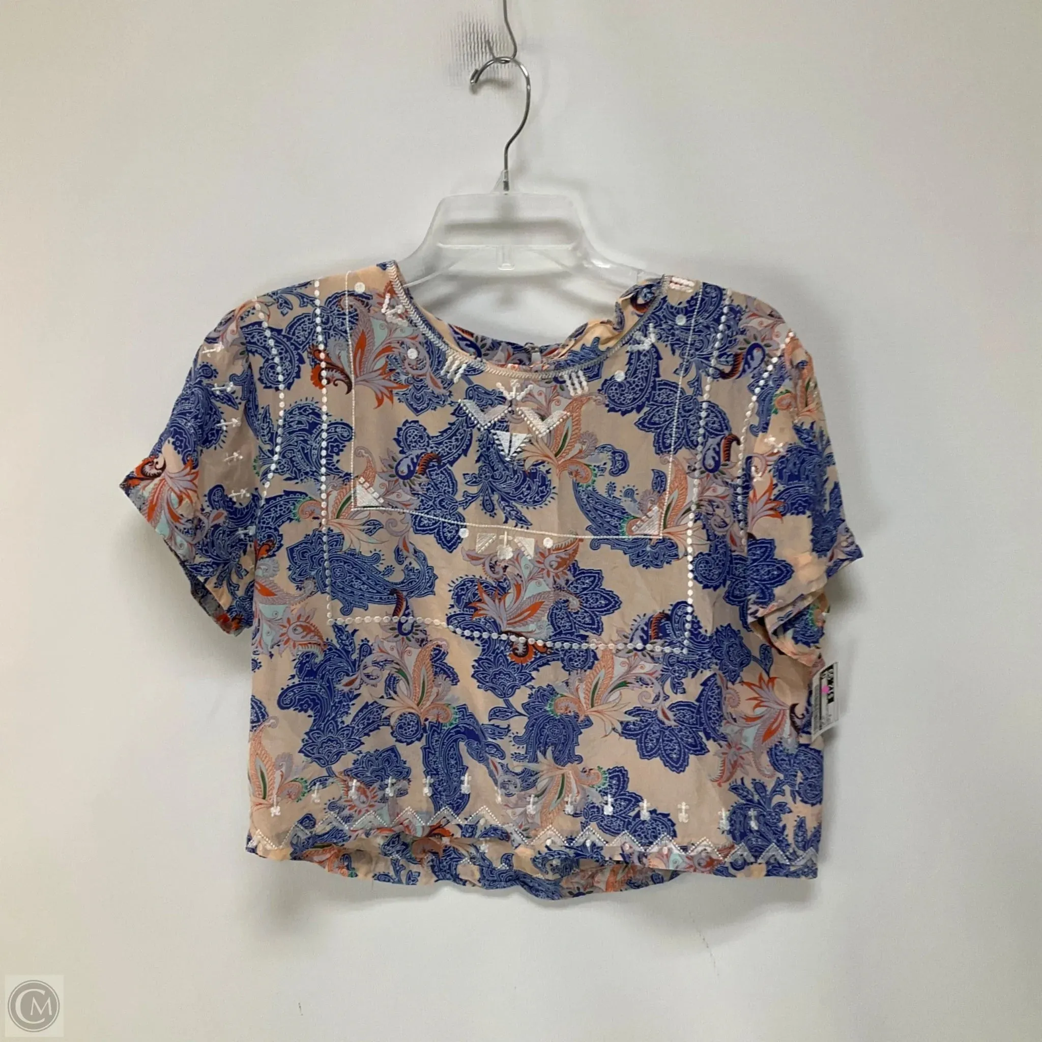 Top Short Sleeve By Cmb In Multi-colored, Size: S