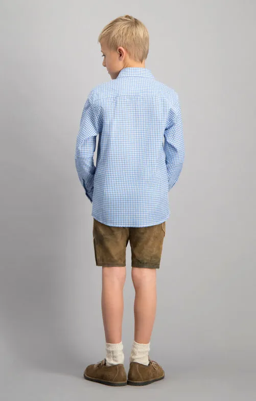 Traditional Boys Shirt DAVE Junior Blue (discontinued)