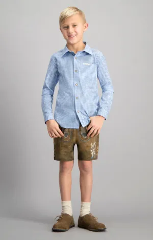 Traditional Boys Shirt DAVE Junior Blue (discontinued)