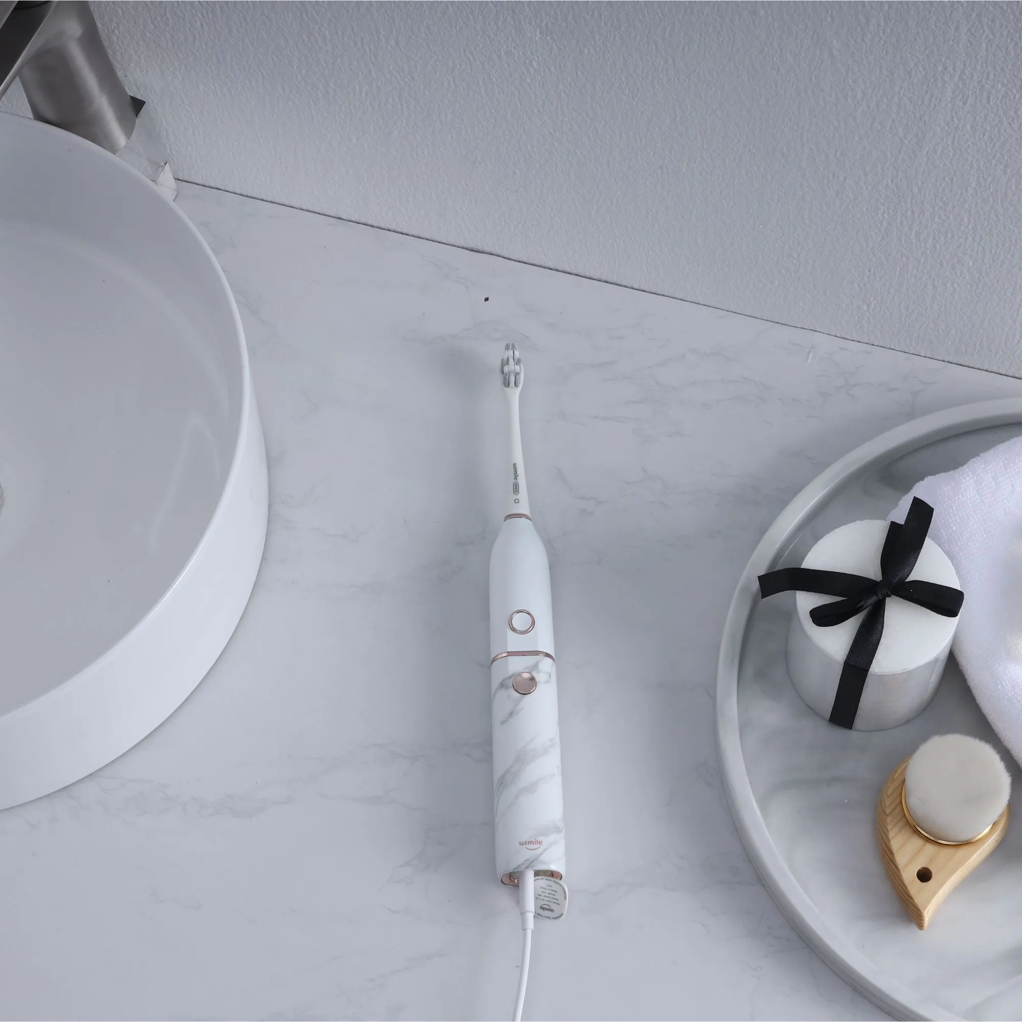 usmile Marble-Art Sonic Electric Toothbrush U2S - White Marble (Global)