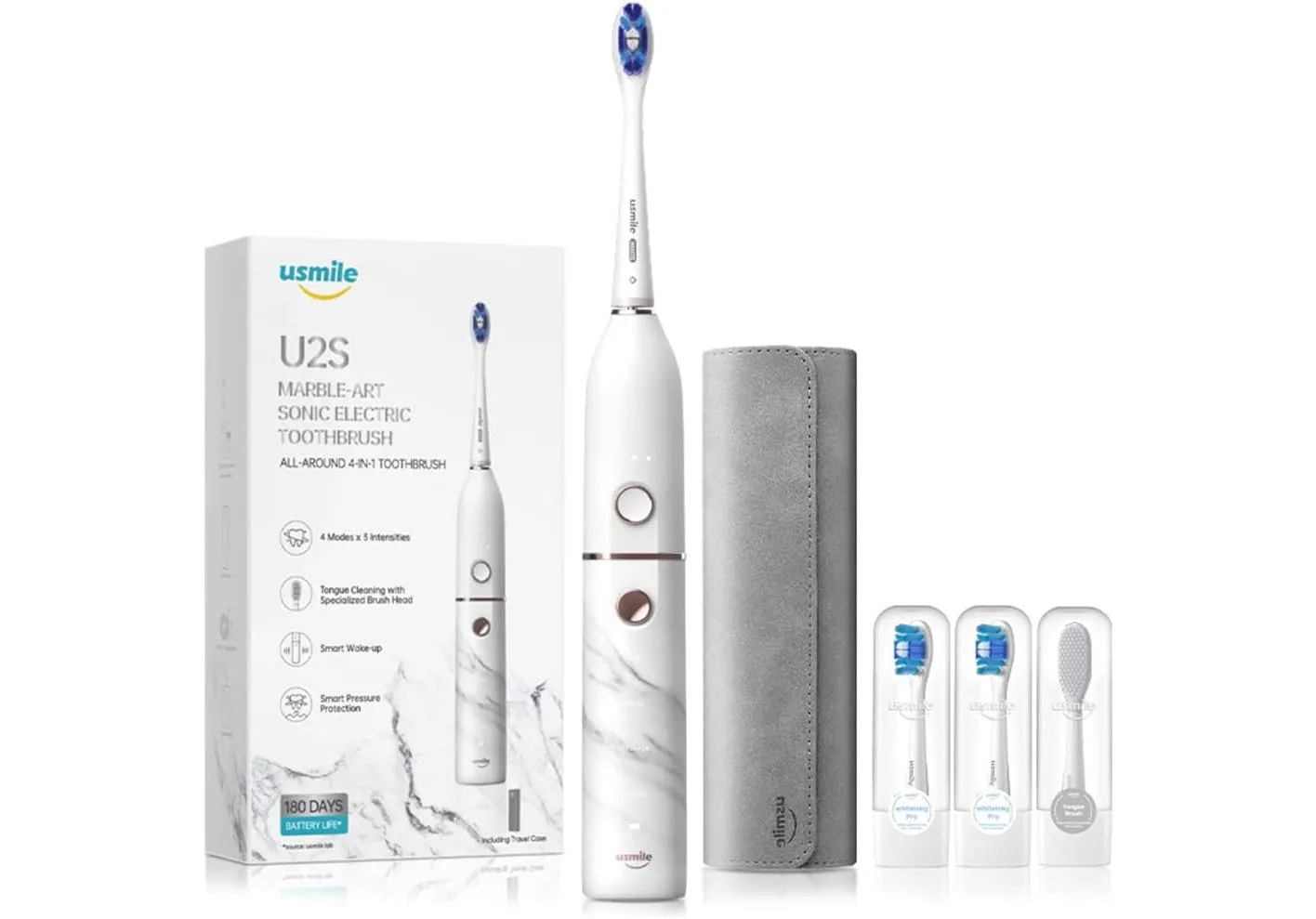 usmile Marble-Art Sonic Electric Toothbrush U2S - White Marble (Global)