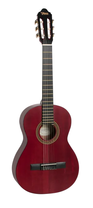 Valencia VC203TWR Classical Guitar - 3/4 Size - Transparent Wine Red