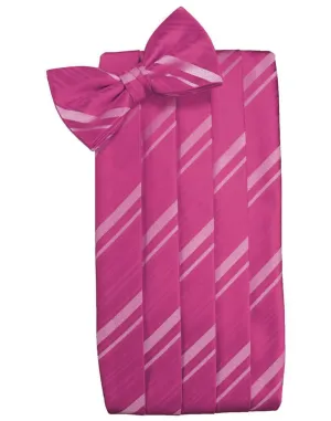 Watermelon Striped Satin Cummerbund