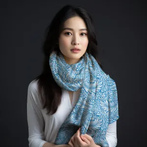 William Morris Scarf - Blue Larkspur