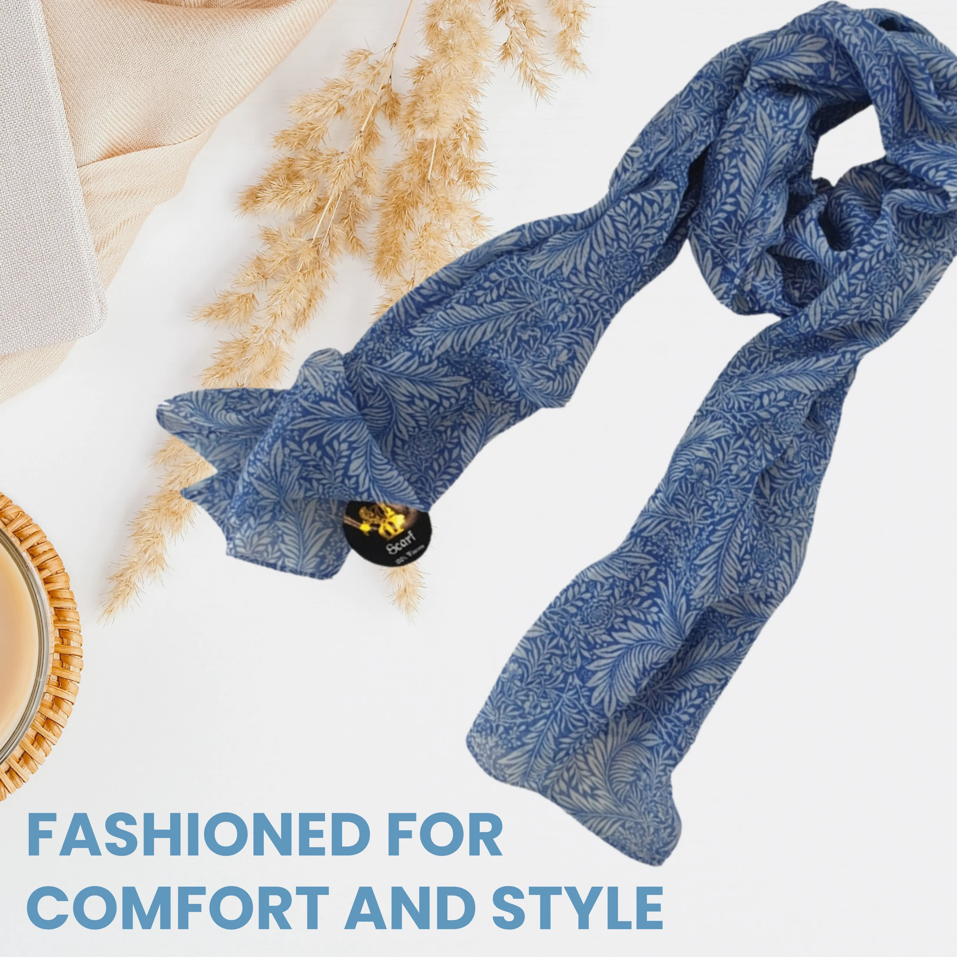 William Morris Scarf - Blue Larkspur
